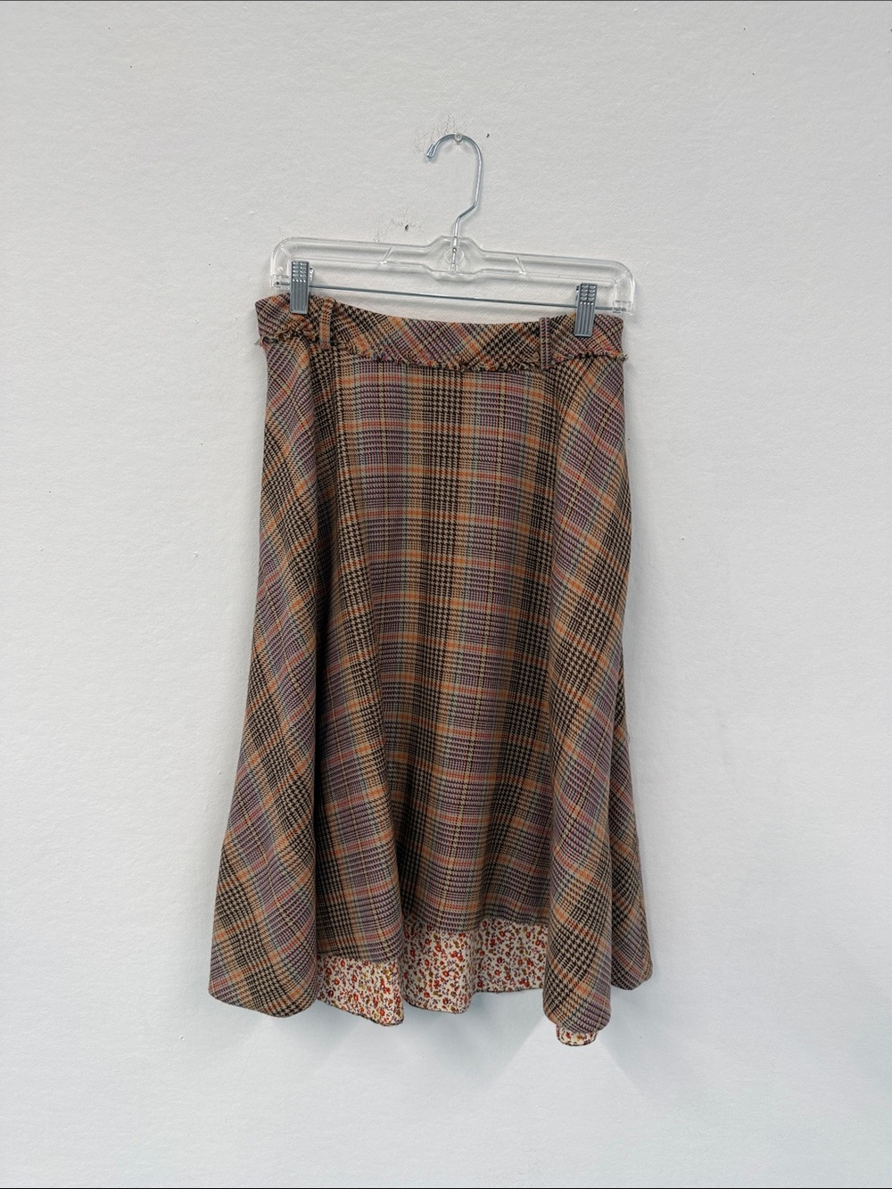 Odille Anthropology Plaid A line Skirt